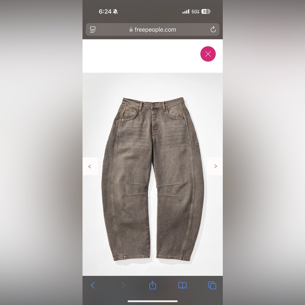 Free People Barrel Jeans